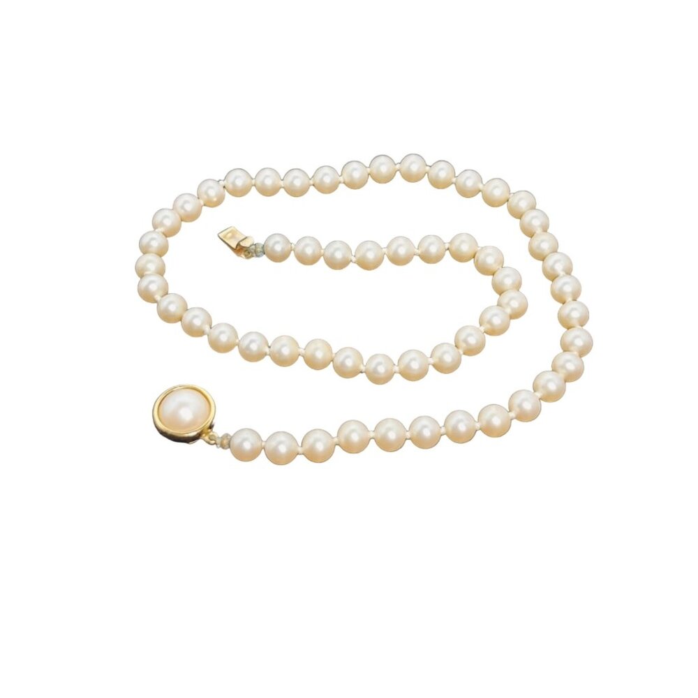 Vintage Faux Pearl Choker Necklace (5386) - Picture 9 of 9